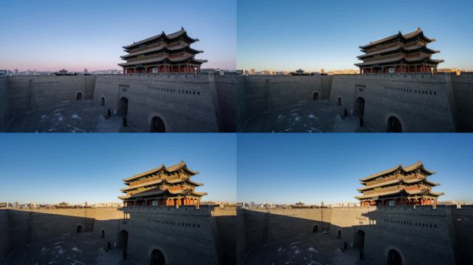 大同永泰门城墙光影延时视频