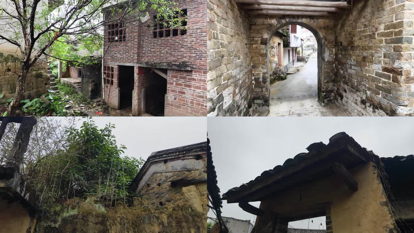 岑溪谢村中国传统古村落破败的村落
