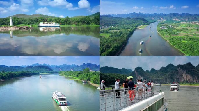 广西桂林黄牛峡漓江旅游船