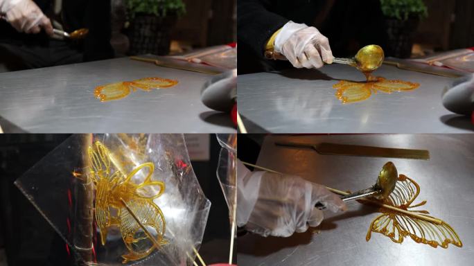 糖画中国传统艺术传承人4K