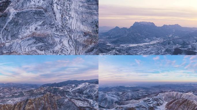 郑州登封嵩山雪景720全景