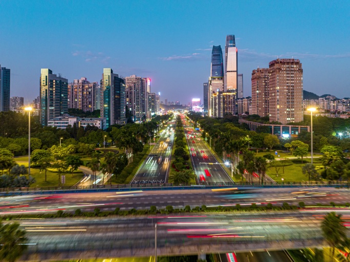 东莞大道夜景车流延时3