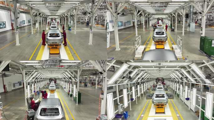 汽车工厂航拍