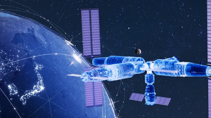 科技地球空间站C4D工程含AE及成品视频
