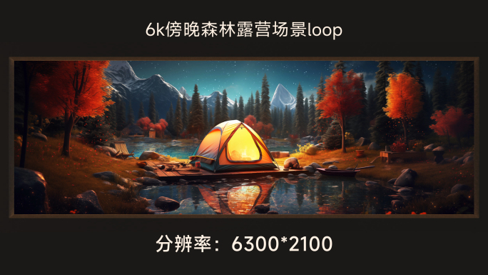 6K傍晚森林露营场景loop