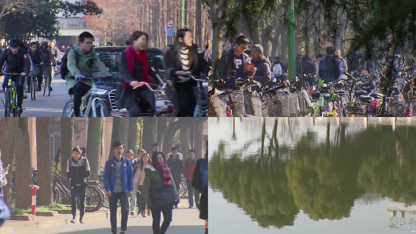 上海交通大学 外景 校园内的学生