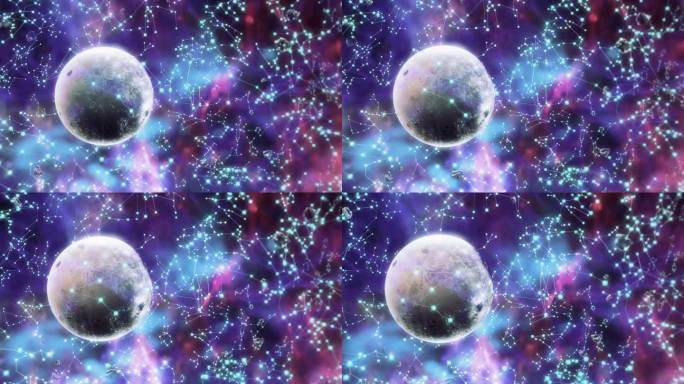 十二星座和月亮3d三维立体特效动画空白留