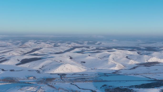 大兴安岭冬天雪景