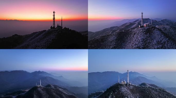 高山通信信号机站雪景