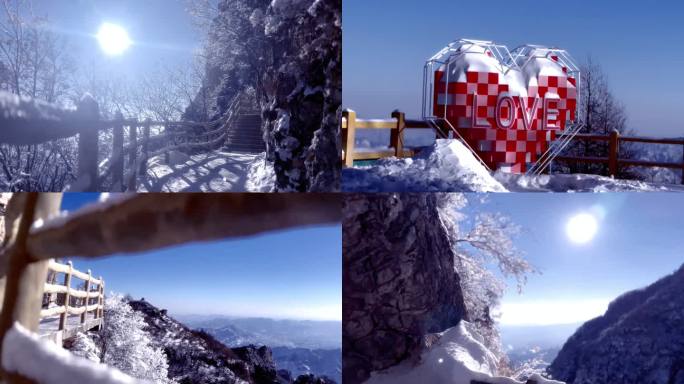 保定来源白石山风景区冬季雪景