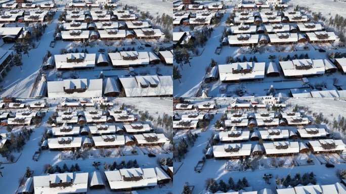 内蒙古敖鲁古雅鄂温克族乡雪景