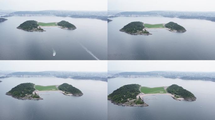无人机拍摄的奥斯陆jorden的langøyene