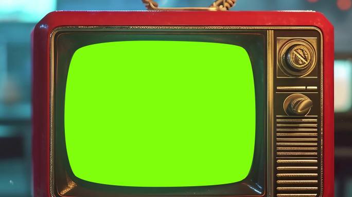 复古老电视绿幕视频