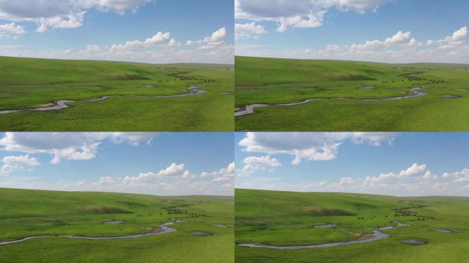 草原河流 内蒙古草原