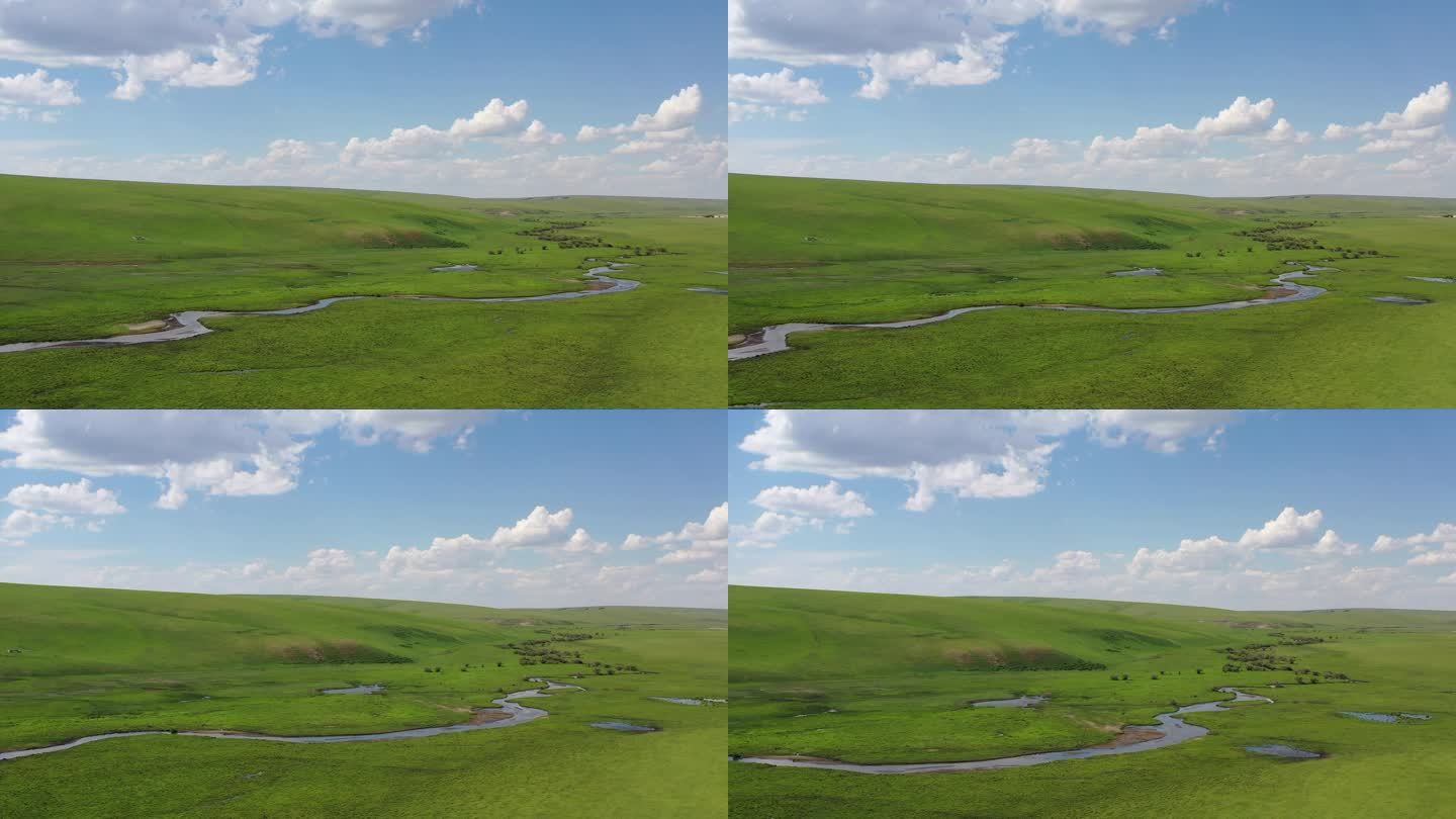 草原河流 内蒙古草原