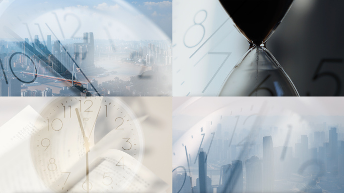 4k时间流逝-城市地产抽象概念意境