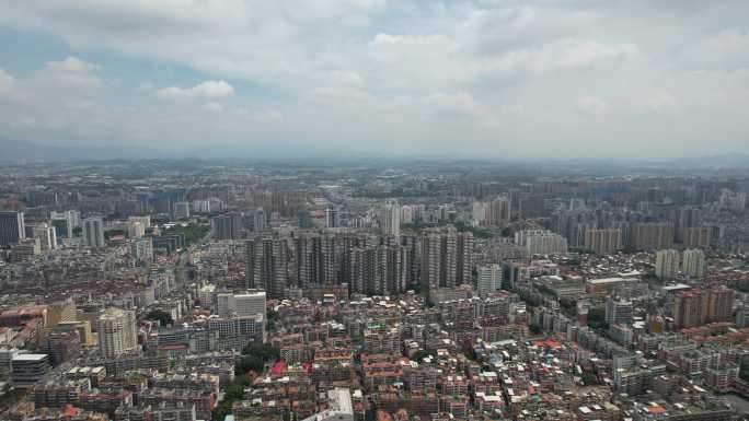 福建漳州城市大景航拍