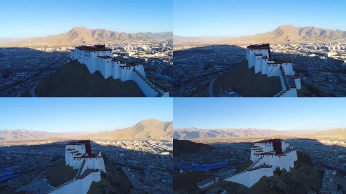 航拍桑珠孜宗堡 4k素材