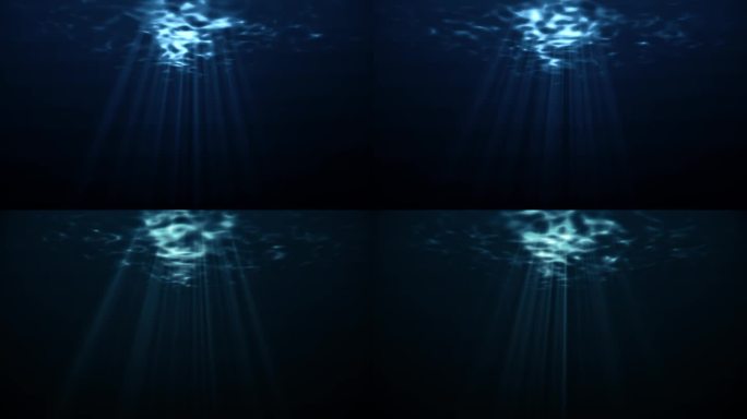【独家】光线穿过水下海浪海底透光水底光线