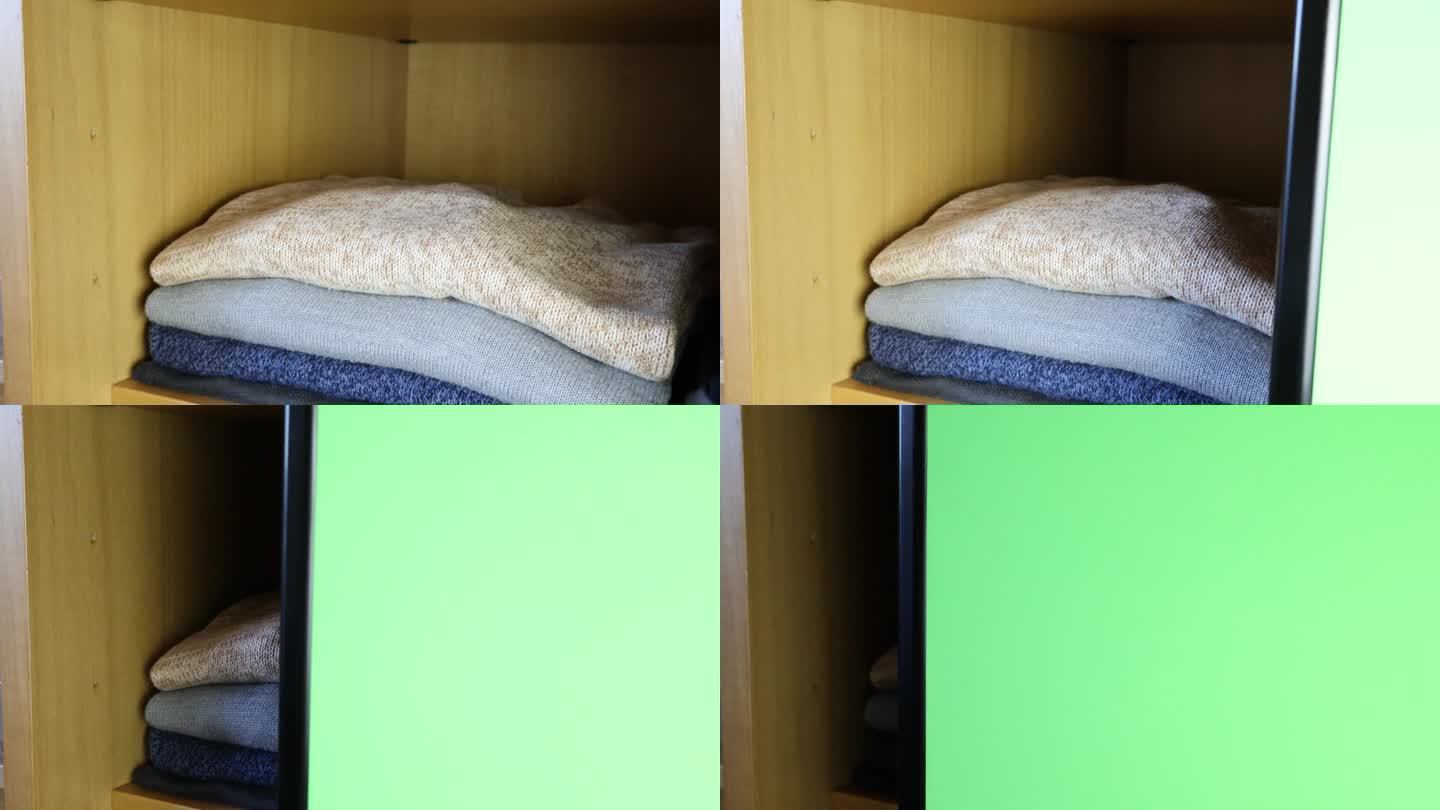 用绿幕色度键关闭滑动衣柜门