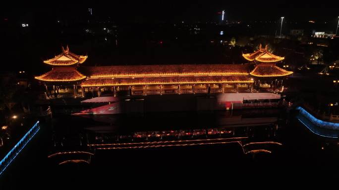 湖州市南浔古镇夜景