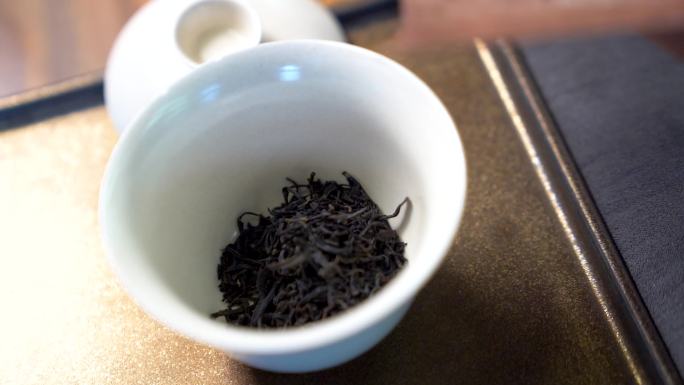 茶艺红茶沏茶茶水打旋升格慢镜头