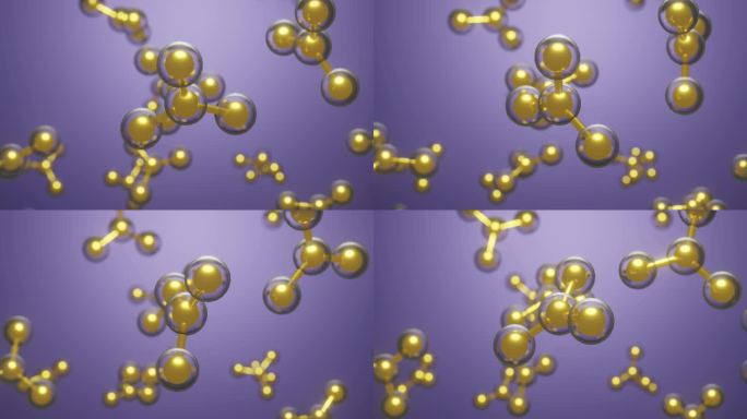 分子结构运动三维动画