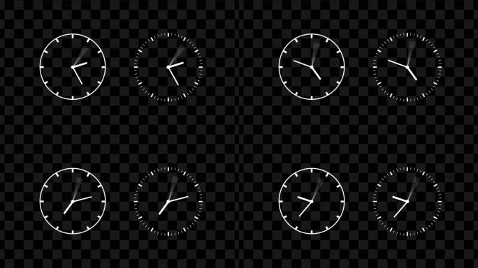 无插件-24h时钟-alpha+循环AE