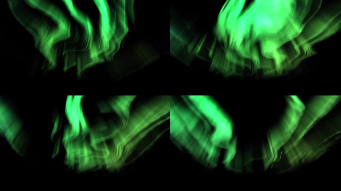极光北极光现实动画循环绿色1