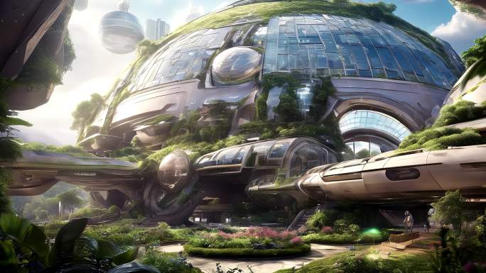未来科幻森林建筑 E
