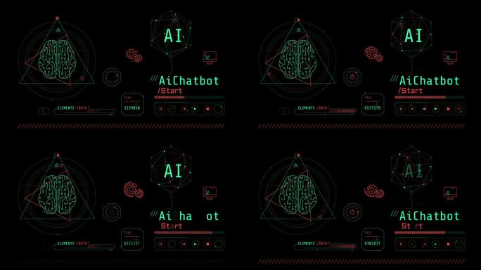 alpha频道上认知计算和AI聊天机器人的信息图。