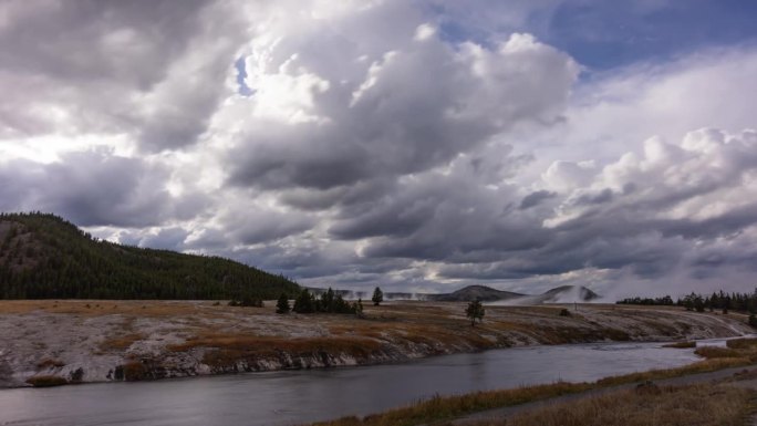 时间流逝——怀俄明州黄石国家公园的美丽风景