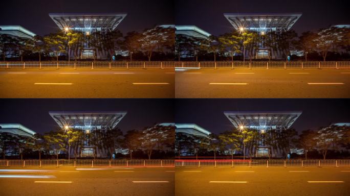 中国历史研究院建筑延时夜景
