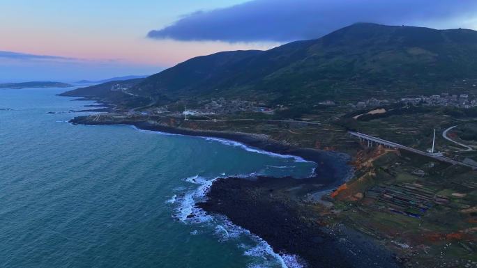 海边海岸线航拍