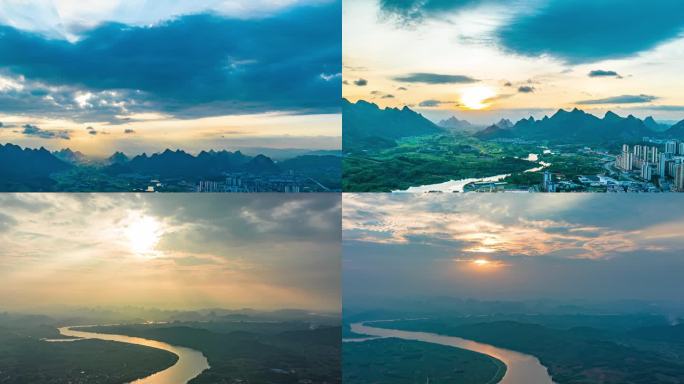 丁达尔文光 桂林山水延时 生态环境保护