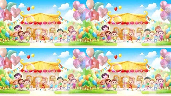 卡通可爱儿童节背景