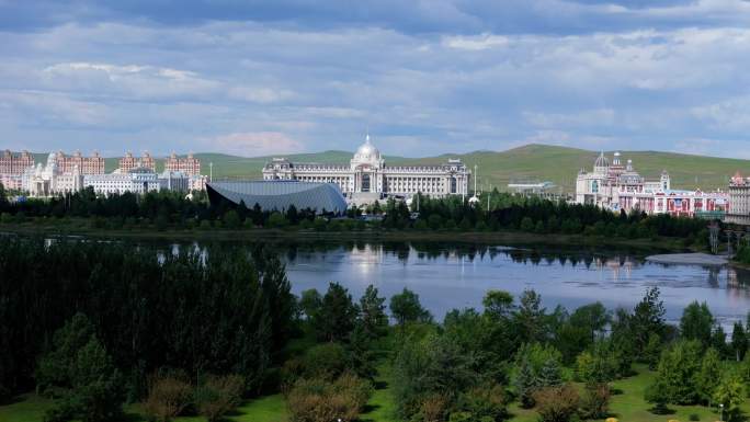4K城堡摩天轮建筑东北内蒙古俄罗斯