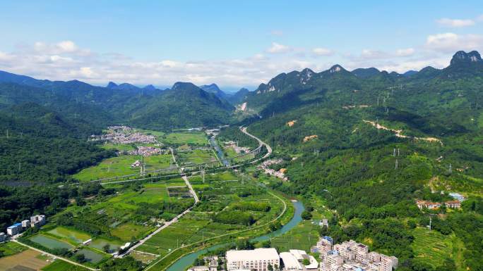 航拍高速公路高架桥，广东高速粤港澳大湾区