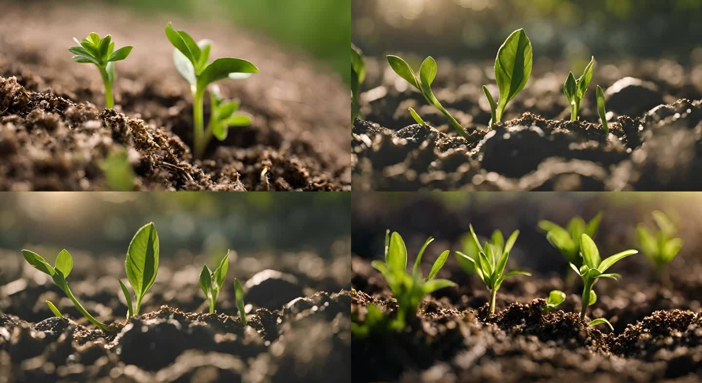 植物发芽农作物延时拍摄