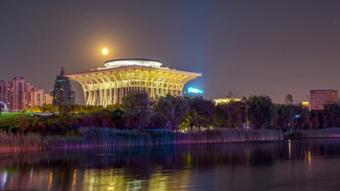 北京奥林匹克公园鸟巢灯光秀延时3