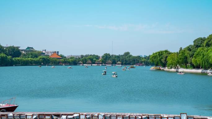 北京北海公园中心湖延时