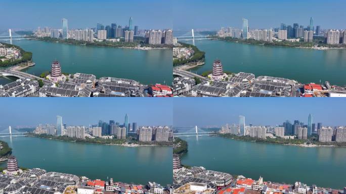 4K航拍广东惠州东江两岸风光2