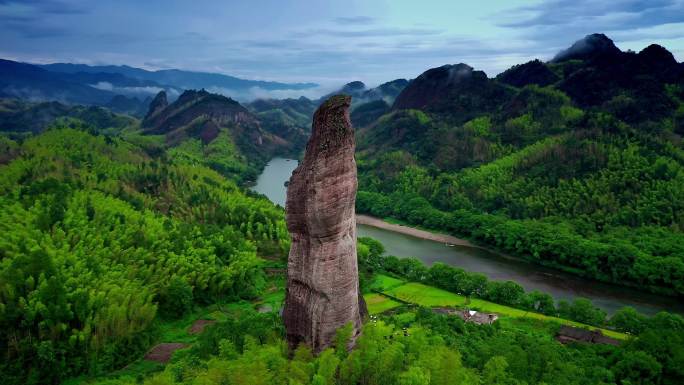 湖南邵阳崀山丹霞地貌航拍