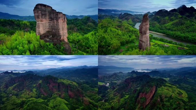 湖南邵阳崀山丹霞地貌航拍