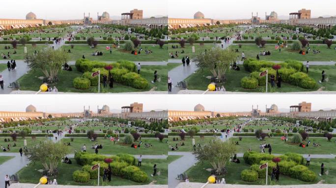 伊朗，伊斯法罕，Naqsh-e Jahan广场。它位于伊斯法罕市中心，是伊朗和西南亚最大的广场。该广