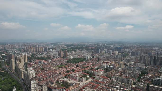 福建漳州城市大景航拍