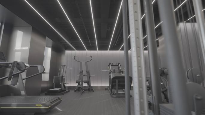健身房空镜 健身器材空镜索尼4Klogo