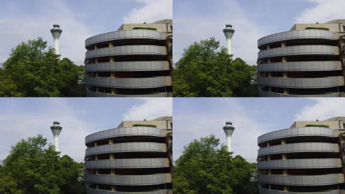 吉隆坡国际机场(KLIA)的控制塔和停车场大楼