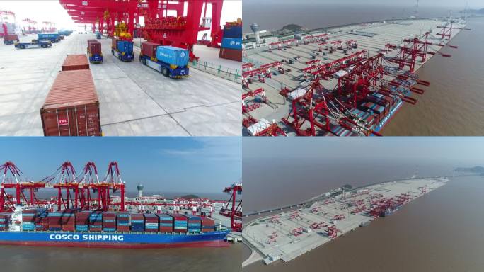上海 洋山深水港码头 集装箱自动化管理
