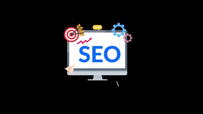 SEO，搜索引擎优化，网站提升SEO排名概念，搜索结果，数字营销，网络流量分析与Alpha频道。